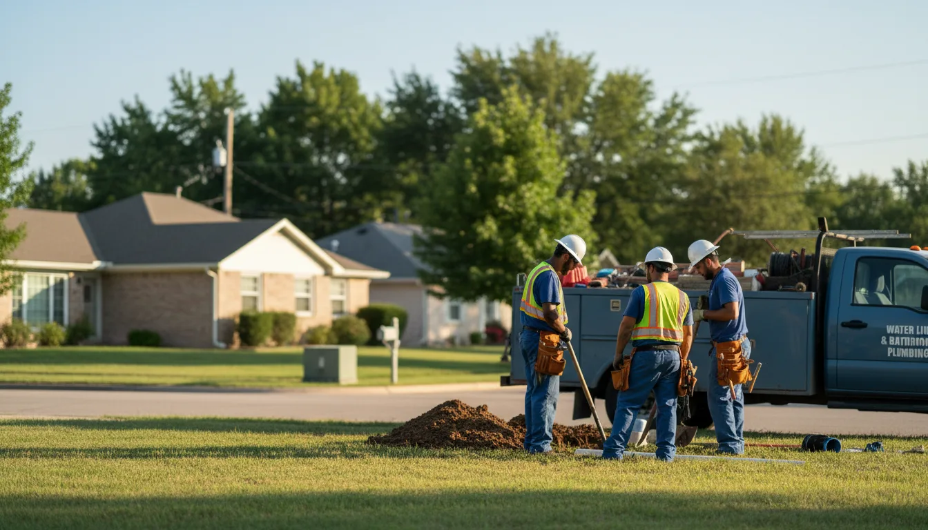 Residential water line and bathroom plumbing service in Wimbledon, ND